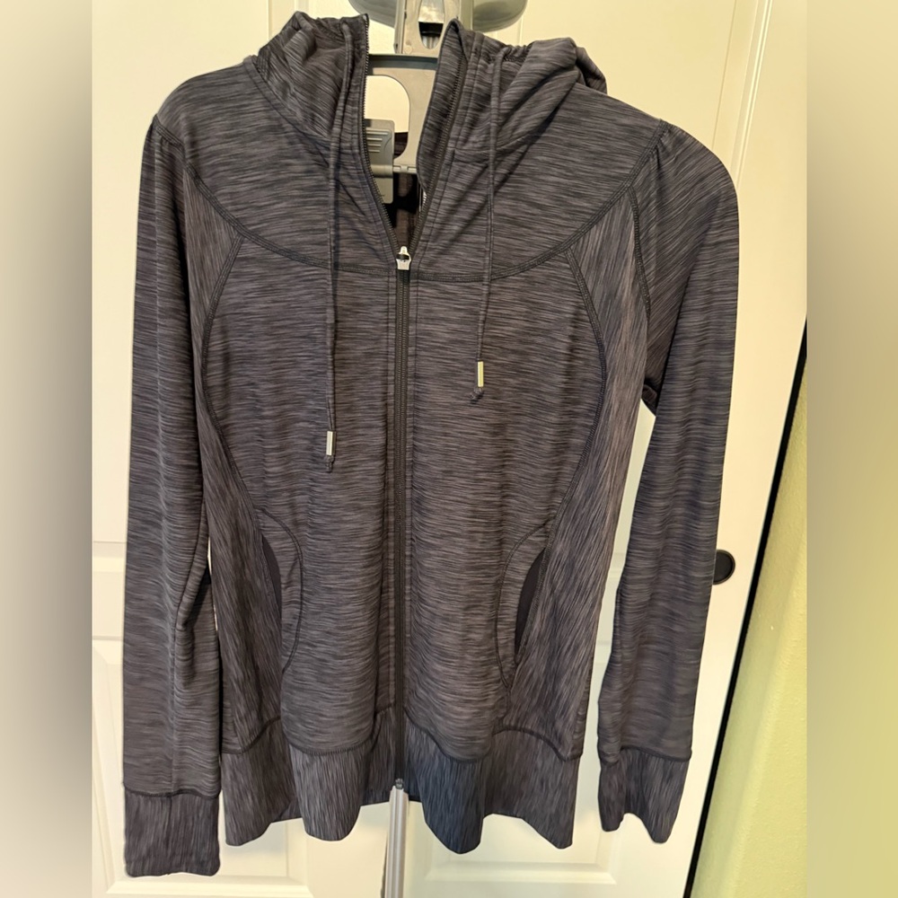 Prana Charcoal Heather Full-Zip Hoodie